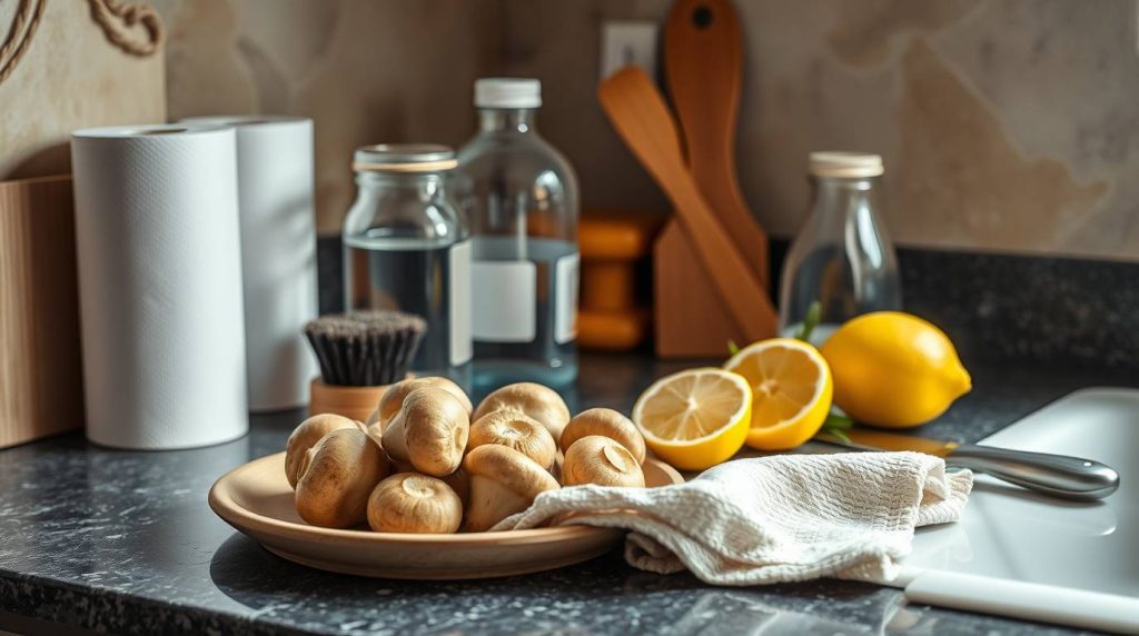 how to clean chestnut mushrooms