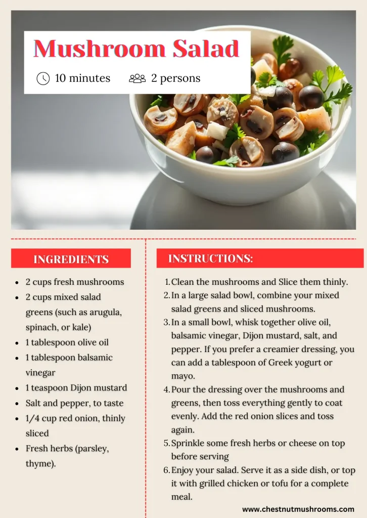 mushroom salad recipe image