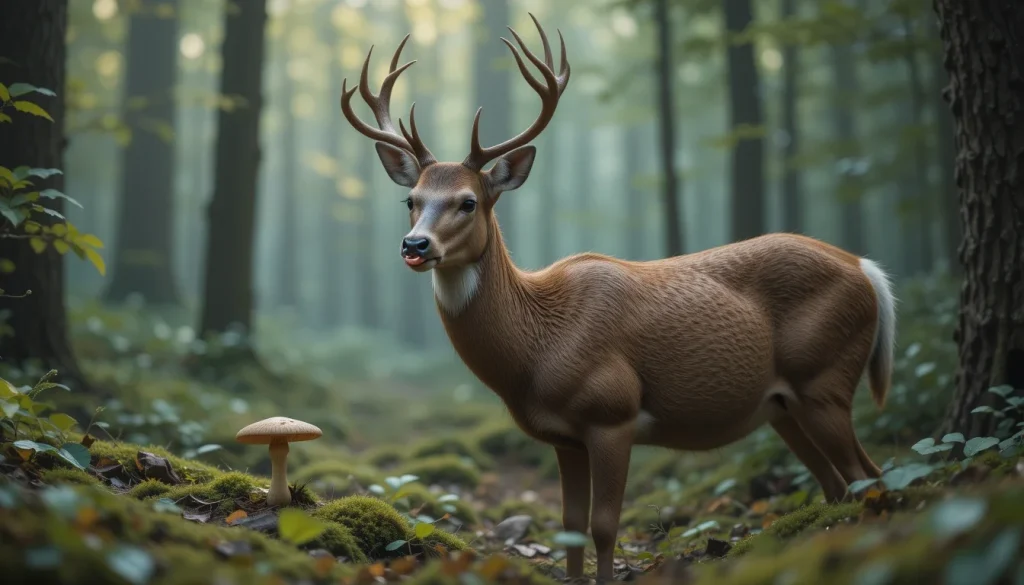 what animals eat mushrooms deer