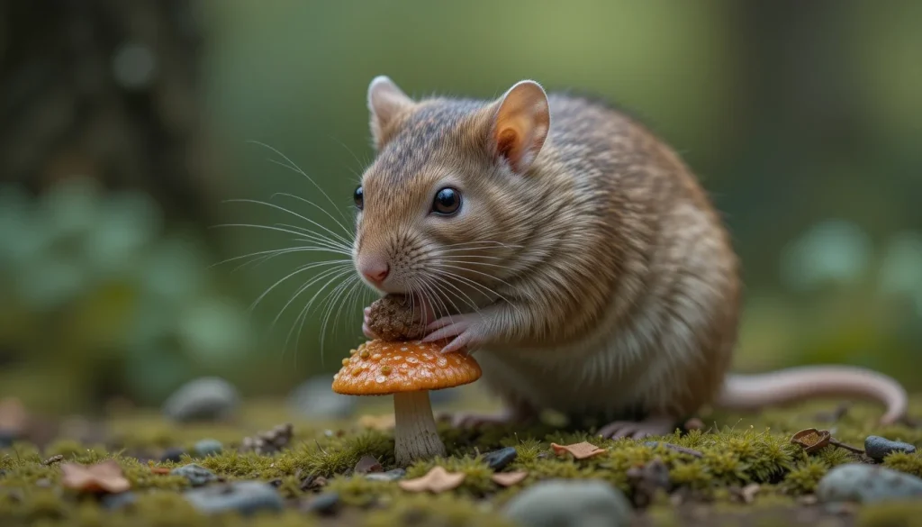 what animals eat mushrooms rat