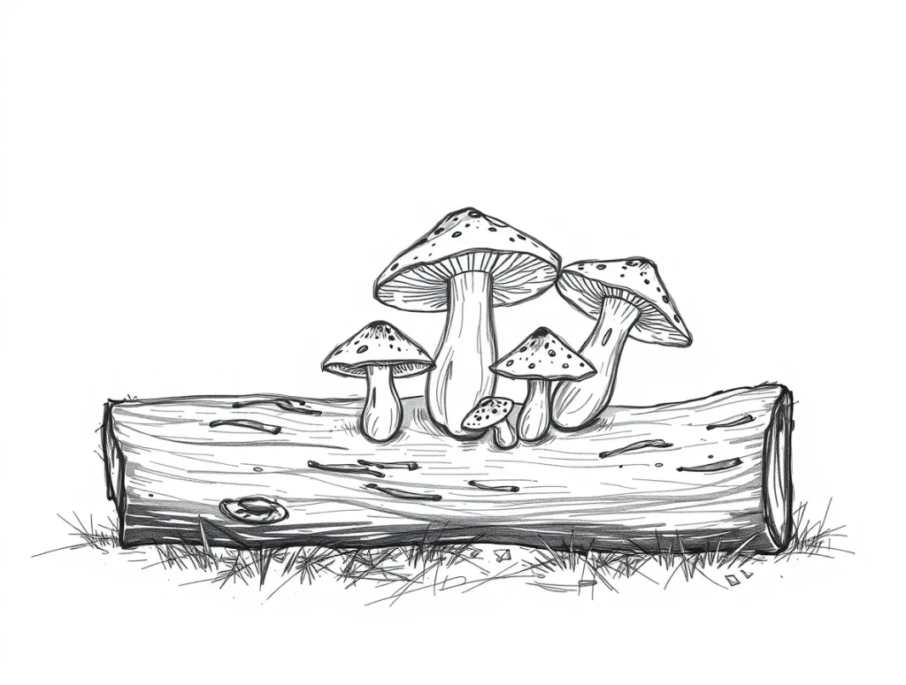 mushrooms coloring pages