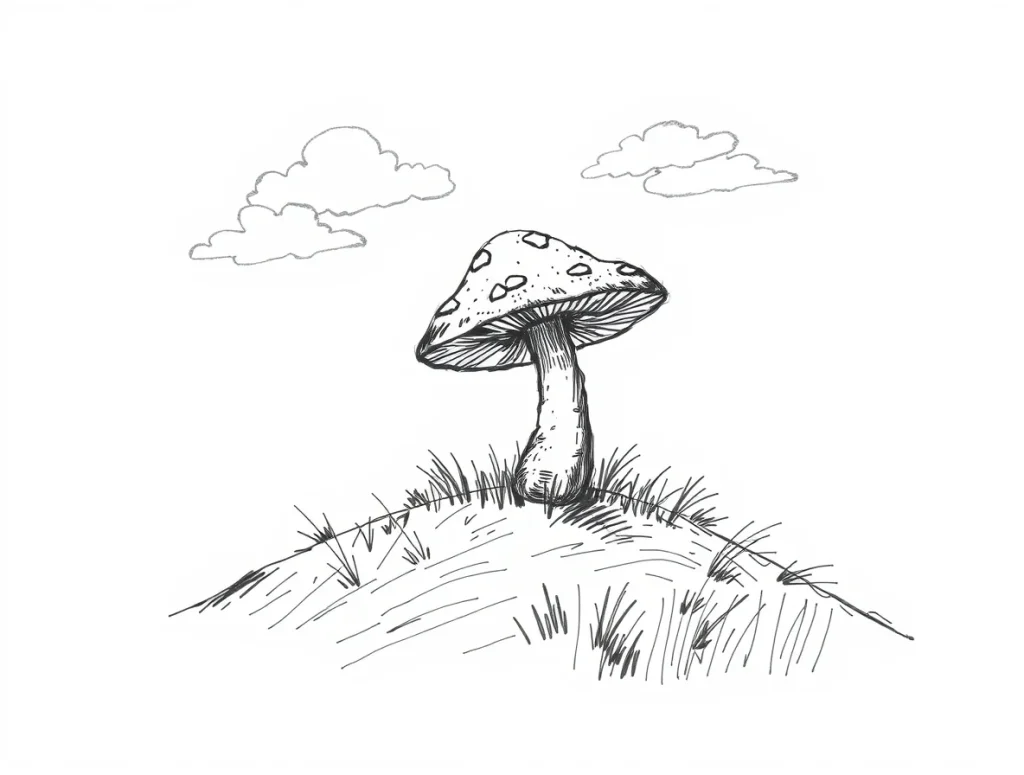 mushrooms coloring pages