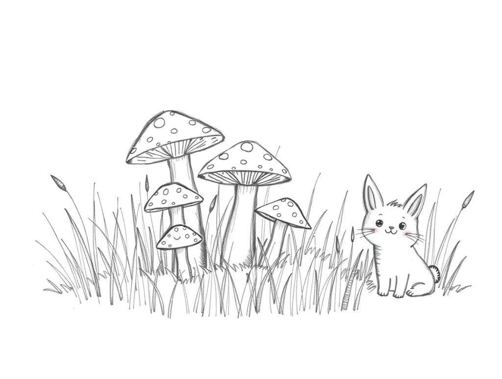 mushrooms coloring pages