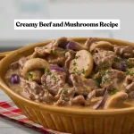 Creamy Beef and mushrooms recipe featured image