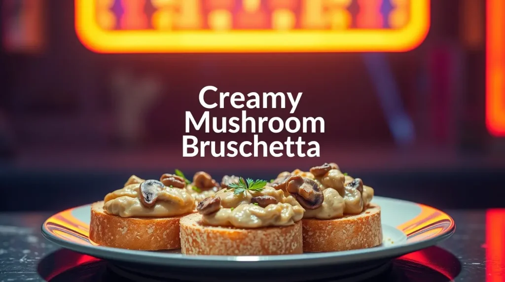 creamy mushroom bruschetta