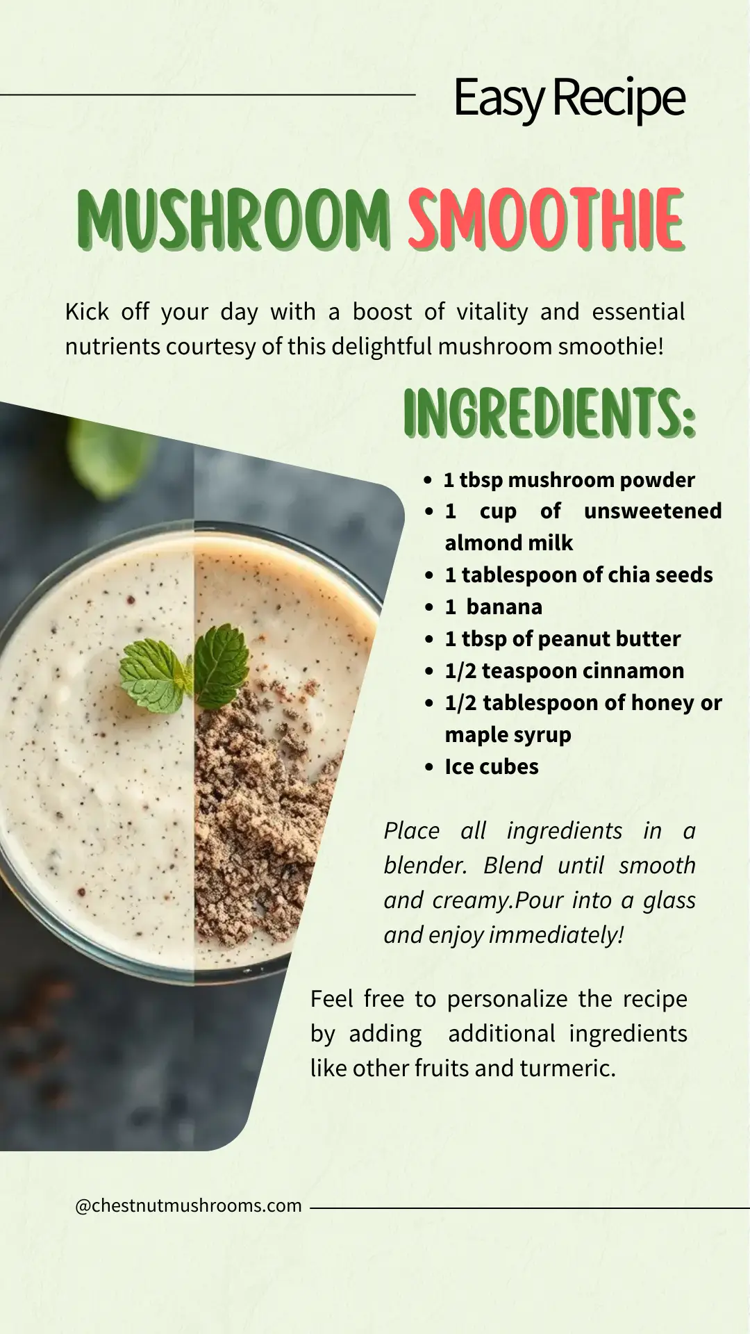 mushroom smoothie recipe