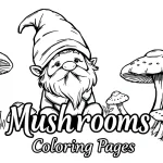 mushrooms coloring pages featured image