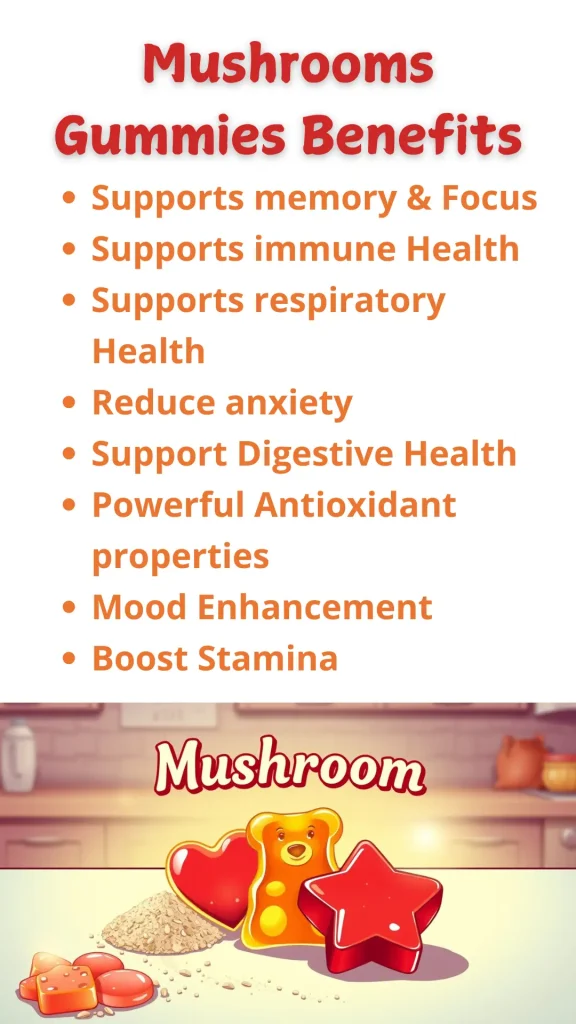 mushrooms gummies recipe-mushrooms gummies benefits