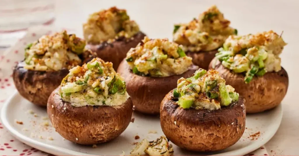 crab stuffed mushrooms featured image