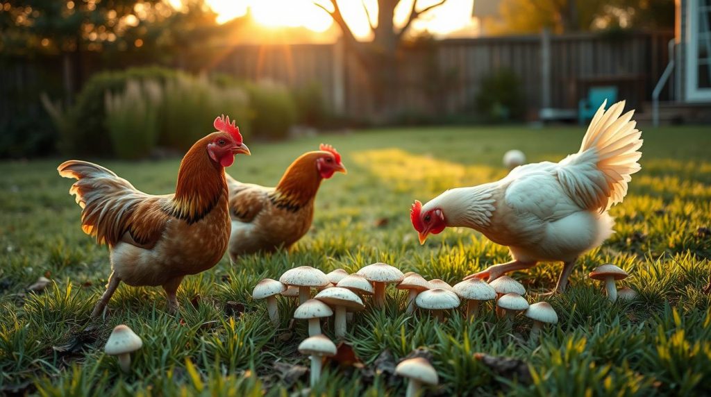 can chickens eat mushrooms