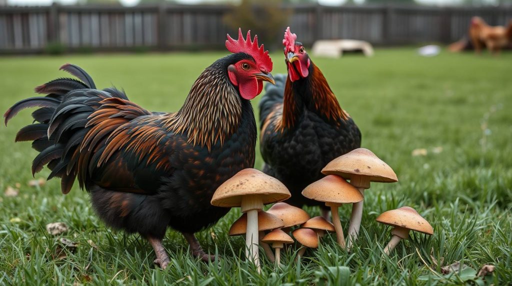 can chickens eat mushrooms pic