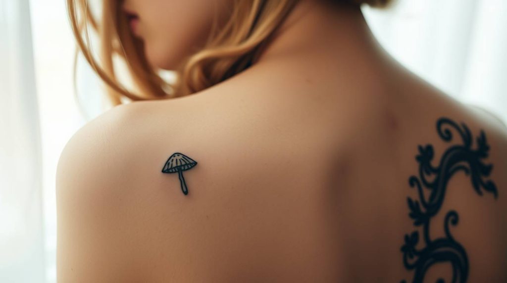 mushroom tattoo